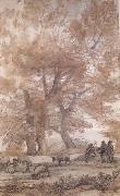 Claude Lorrain, Trees,Figures,and sheep (mk17)